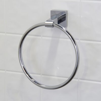 VIGO Allure Square Design Hand Towel Ring in Chrome 