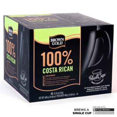 Brown Gold 100% Costa Rican Coffee RealCups (48 ct.)