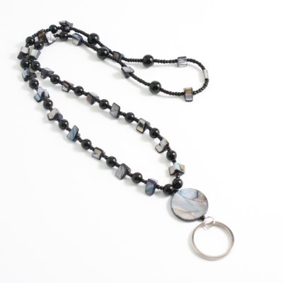 IDVille Beaded Lanyard - Black