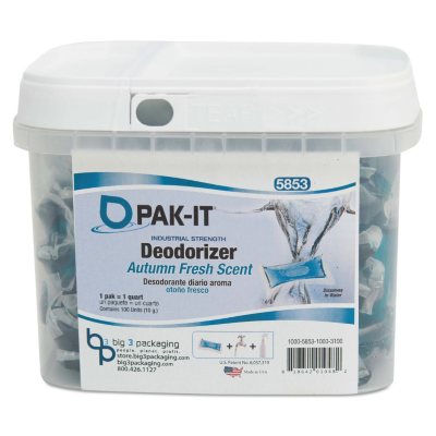 Pak-It - Industrial-Strength Deodorizer, Autumn Fresh -  100/Tub