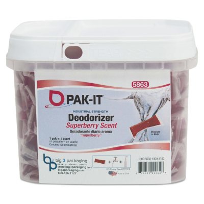 PAK-IT Industrial-Strength Deodorizer Tub, Superberry (100 ct.)