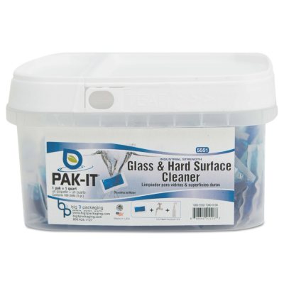 Pak-It - Glass & Hard-Surface Cleaner, Pleasant Scent -  100/Tub