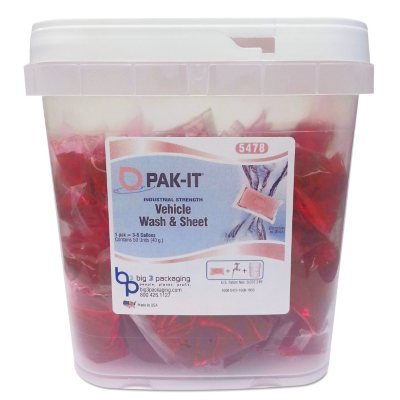 PAK-IT - Vehicle Wash & Shine, Blue -  50/Tub