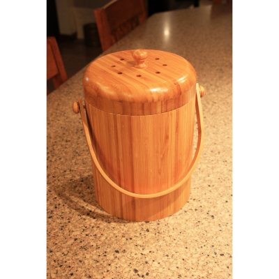 Bamboo Kitchen Composter 3-Quart - Kitchen Accents