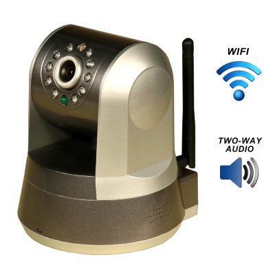 Piczel Wi-Fi Wireless Internet Motorized Pan/Tilt Camera with Smartphone Control and Image E-mail - Model 165