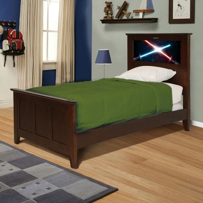 UPC 819722010101 product image for LightHeaded Beds Shaker Twin Bed with Changeable back-lit LED Headboard Imagery  | upcitemdb.com