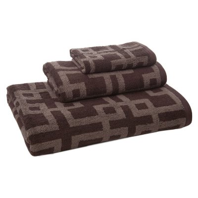 UPC 822324077380 product image for Chippendale 3 Piece Towel Set in Taupe/Chocolate | upcitemdb.com