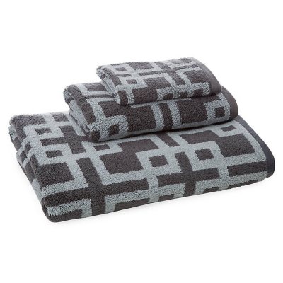 UPC 822324077397 product image for Chippendale 3 Piece Towel Set in Silver/Charcoal | upcitemdb.com