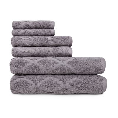 UPC 822324105953 product image for Hart Diamond 6 Piece Textured Towel Set - Grey | upcitemdb.com