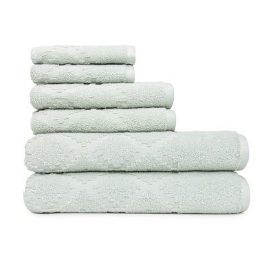 UPC 822324105960 product image for Hart Diamond 6 Piece Textured Towel Set - Silver Sage | upcitemdb.com