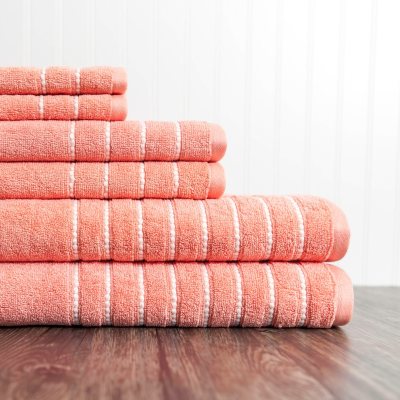 UPC 822324108411 product image for Burke 6 Piece Towel Set - Coral | upcitemdb.com