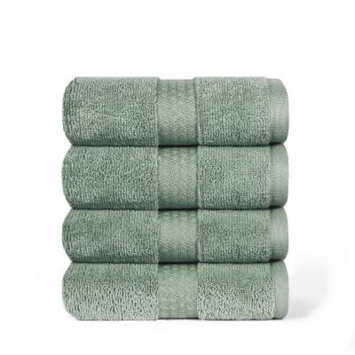 100% Cotton Super Soft Highly Absorbent Luxurious Hand Towel - 16" x 30" - Fern