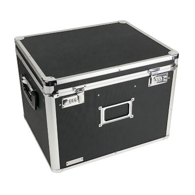 Idea Stream Lock Mobile File Chest Storage Box, Letter/Legal, Black