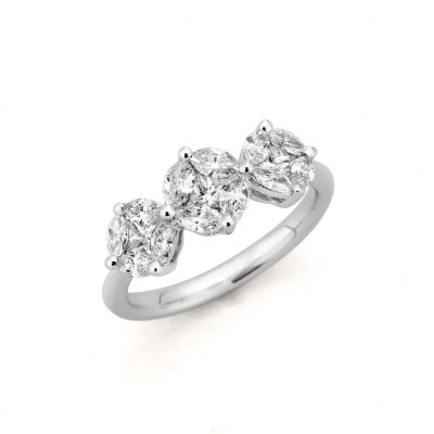 1.00 ct. t.w. Composite Diamond Ring in 14k White Gold (H-I, I1)
