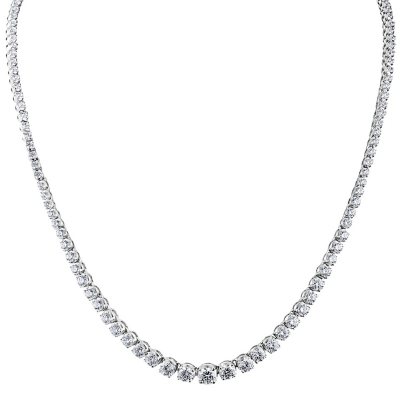 15 ct. t.w. Diamond Riviera Necklace in 14K White Gold (H-I, I1)
