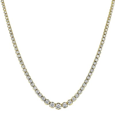 15 ct. t.w. Diamond Riviera Necklace in 14K Yellow Gold (H-I, I1)