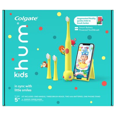 UPC 827854000501 product image for hum by Colgate Kids Battery Toothbrush Kit with Game, Yellow | upcitemdb.com