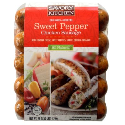 Savory Kitchen Sweet Pepper Chicken Sausage - 48 oz.