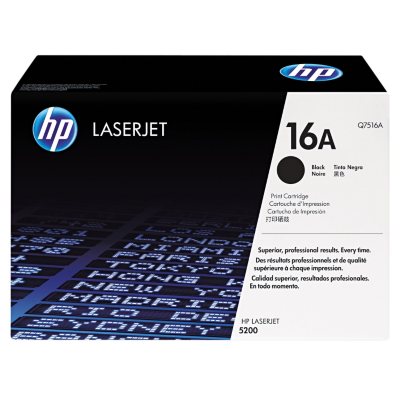 HP 16A Original Laser Jet Toner Cartridge, Black (12,000 Page Yield)