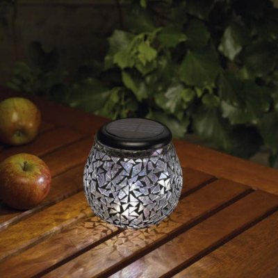 Obsidian Solar Mosaic Glass Light by Smart Solar