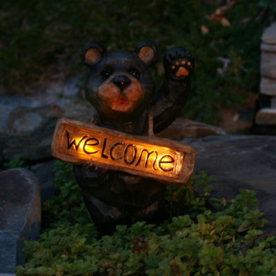 Welcome Bear Solar Accent Light