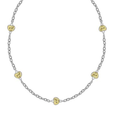 Judith Ripka Canary Crystal Five-Heart Necklace 