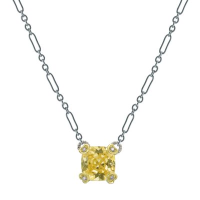 Judith Ripka Canary Crystal & Diamond Necklace