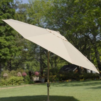 Lighted Market Umbrella - 11 ft. - Taupe