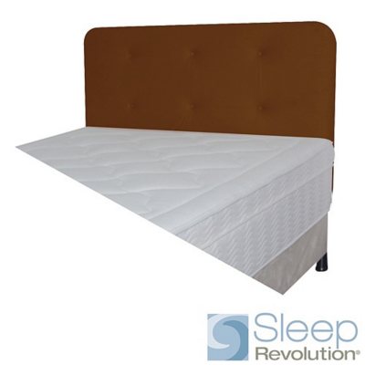 Chocolate Faux Suede Padded Headboard - Queen