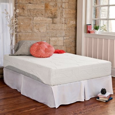 10" Night Therapy Pressure Relief Memory Foam Mattress & Bed Frame Set - Queen