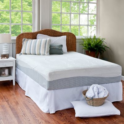 12" Night Therapy Pressure Relief Memory Foam Mattress & Bed Frame Set - Full