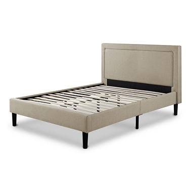 Taupe Upholstery Platform Bed (Assorted Sizes)  NT-FLPB-F