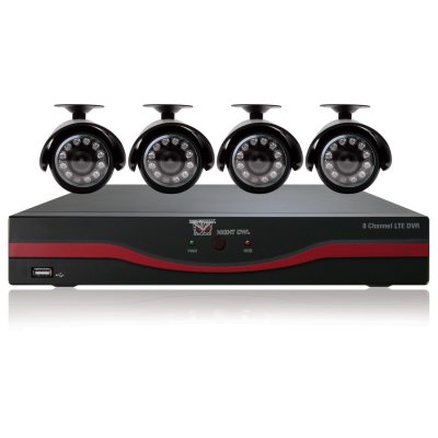 Night Owl LTE-84500 Security System with 8 Channel 500GB DVR and 4 x 420TVL Surveillance Cameras with 30' Night Vision