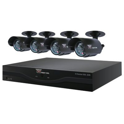 Night Owl BUL-84500 Security System with 8 Channel 500GB DVR and 4 x 420TVL Surveillance Cameras with 30' Night Vision