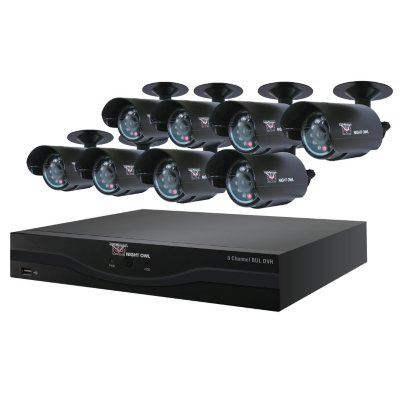 Night Owl 8 Channel Security System with 500GB Hard Drive and 8 420TVL 30' Night Vision Cameras
