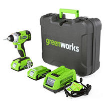 GreenWorks 24V Cordless DigiPro Impact Driver, w\/ (2) 2Ah Batteries & Charger