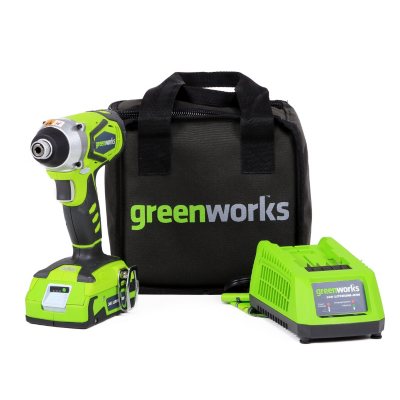 GreenWorks 24V Cordless Impact Driver w\/ 2AH Battery and Charger Inc.
