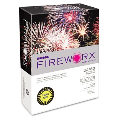 Boise - FIREWORX Colored Paper, 24lb, 8-1/2 x 11, Lemon Zest - 500 Sheets/Ream