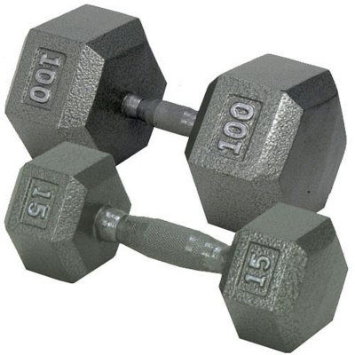 Hex Dumbbell with Ergonomic Handle - 35 lbs.
