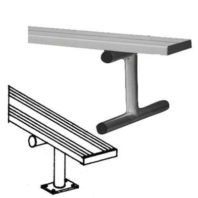 Alumagoal 7.5' Surface Mount Bench without Back
