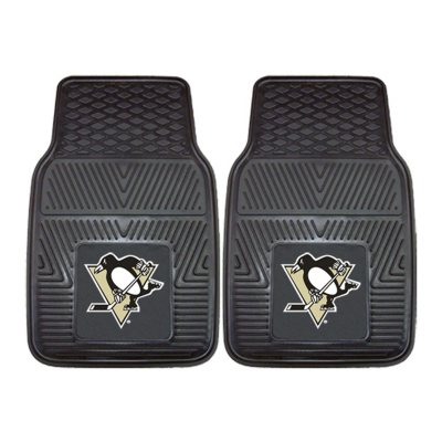 NHL Pittsburgh Penguins 2-pc Heavy Duty Vinyl Car Mat Set - 18" x 27"