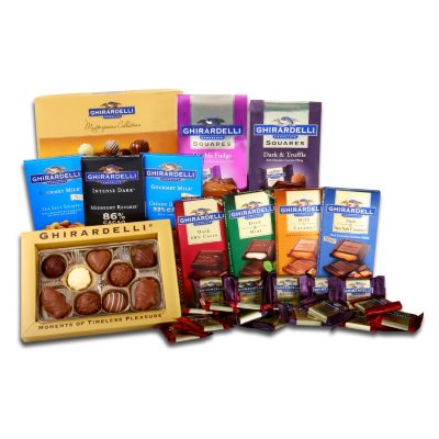 Alder Creek Gift Basket - Large Ghirardelli Tray 