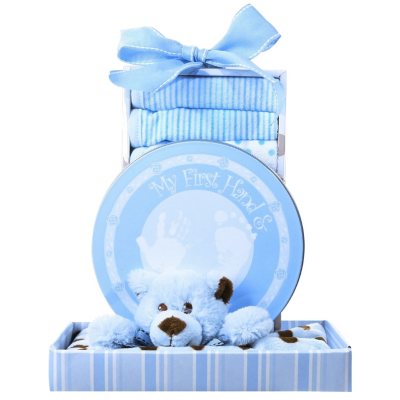 UPC 843401064321 product image for Beary Cuddly Baby Gift Basket- Blue | upcitemdb.com