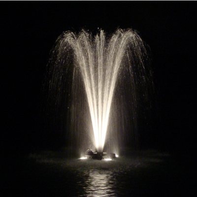 Outdoor Water Solutions 1 HP Fountain with 2 Lights