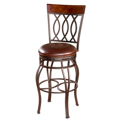 Garrison 30" Barstool with Merlot Color Seat