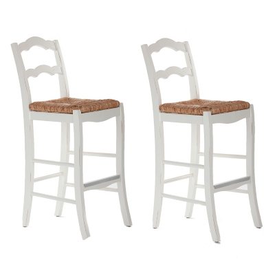 Plantation Bar Stool Antique White – 2 pk. 