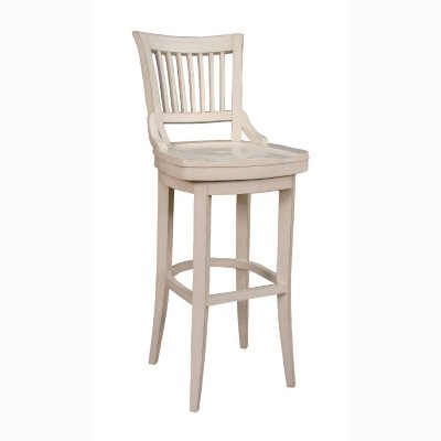 Odin 34" Antique White 360° Swivel Barstool