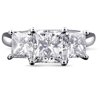 2.09 ct. t.w. Princess-Cut Diamond Ring (E, VS2)