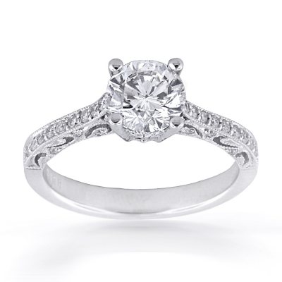 0.66 ct. t.w. Premier Diamond Collection Round & Pave Diamond Ring (F, VS2)