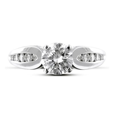 0.87 ct. t.w. Premier Diamond Collection Round Channel Set Diamond Ring in 14k White Gold (D, I1)